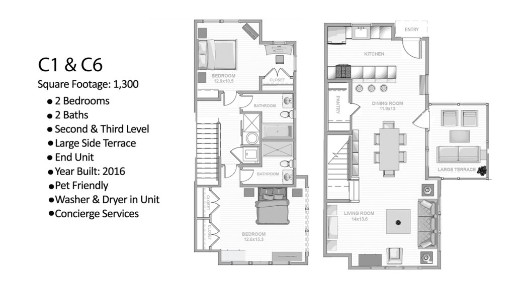 Two-Bedroom Duplex