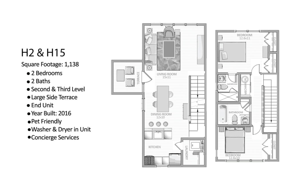 Two-Bedroom Duplex