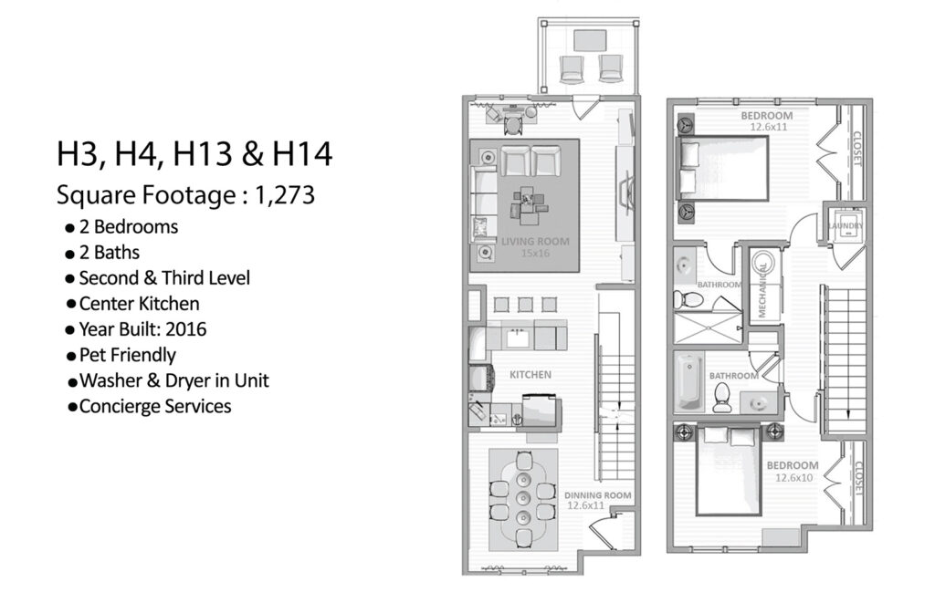 Two-Bedroom Duplex